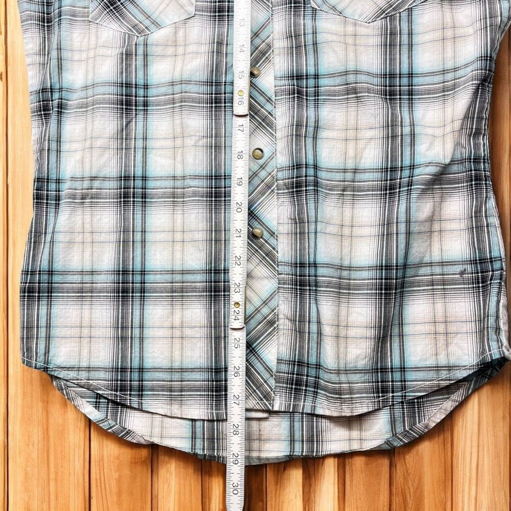 Wrangler Retro Western Plaid Button-Up Shirt Men … - image 4